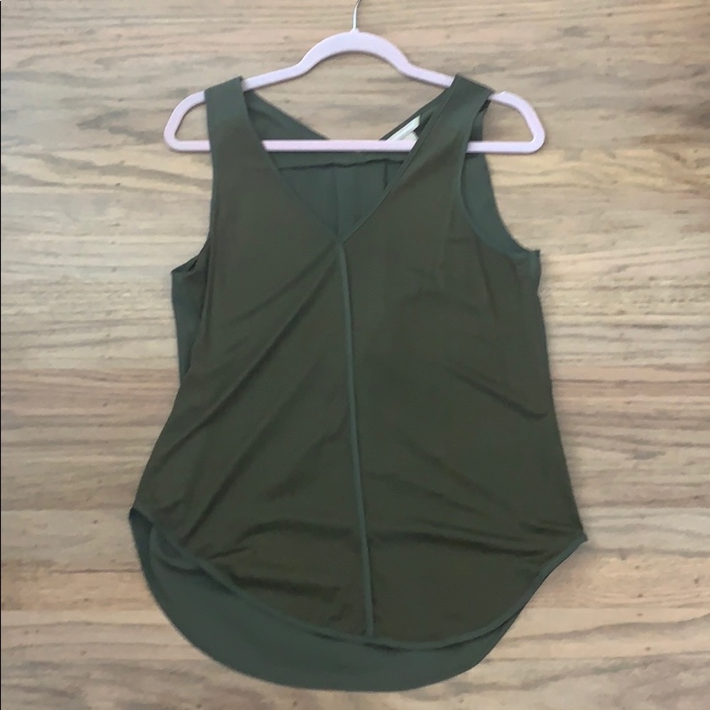 Mixed medium olive/camp green tank top small